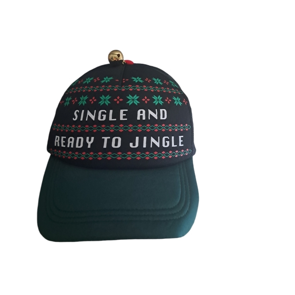 Single and Ready to Jingle bells adjustable snap back cap Christmas Holiday OS